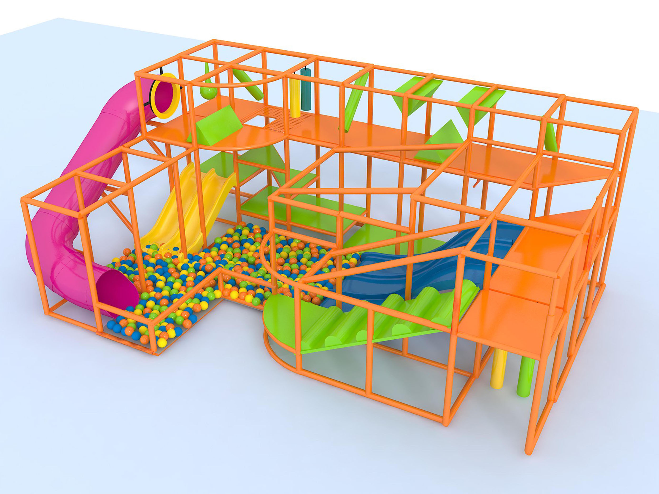 Indoor Playground GPS1014 11 ft. H x 32 ft. W x 18 ft. Go Play Systems