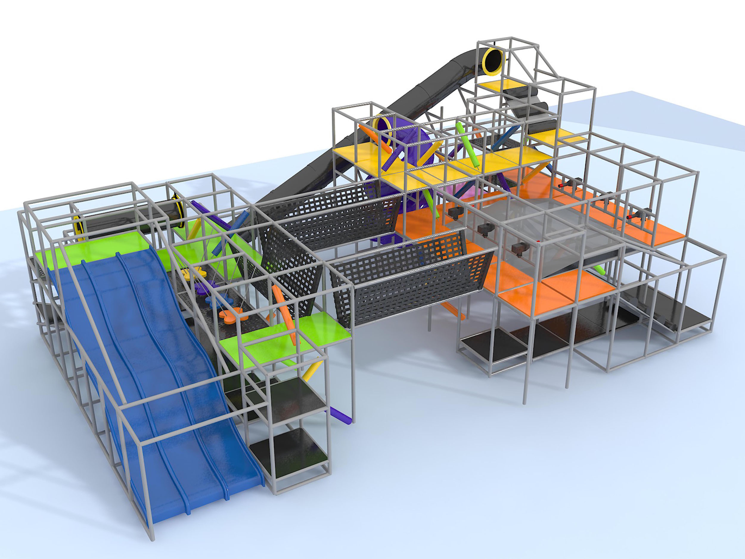 Indoor Playground GPS1023 19 ft. H x 48 ft. W x 32 ft. Go Play Systems