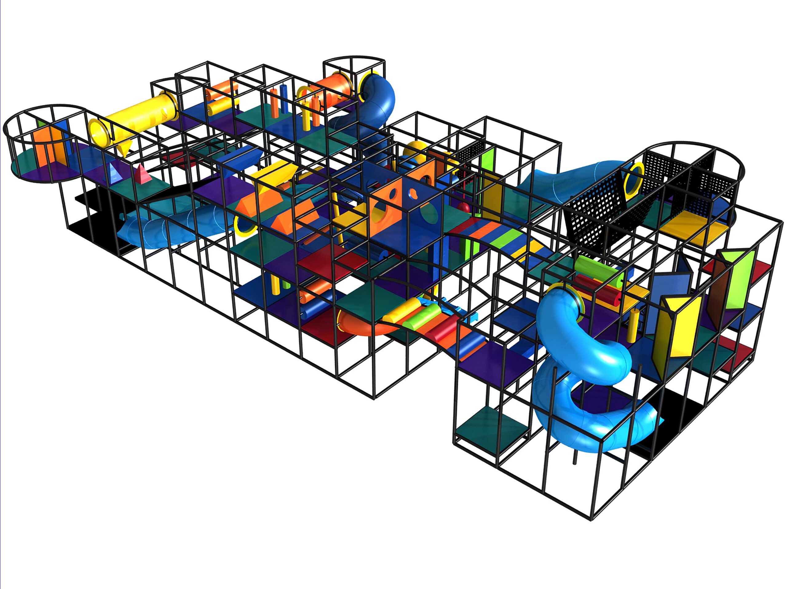 Indoor Playground GPS1036 15 ft. H x 32 ft. W x 64 ft. Go Play Systems