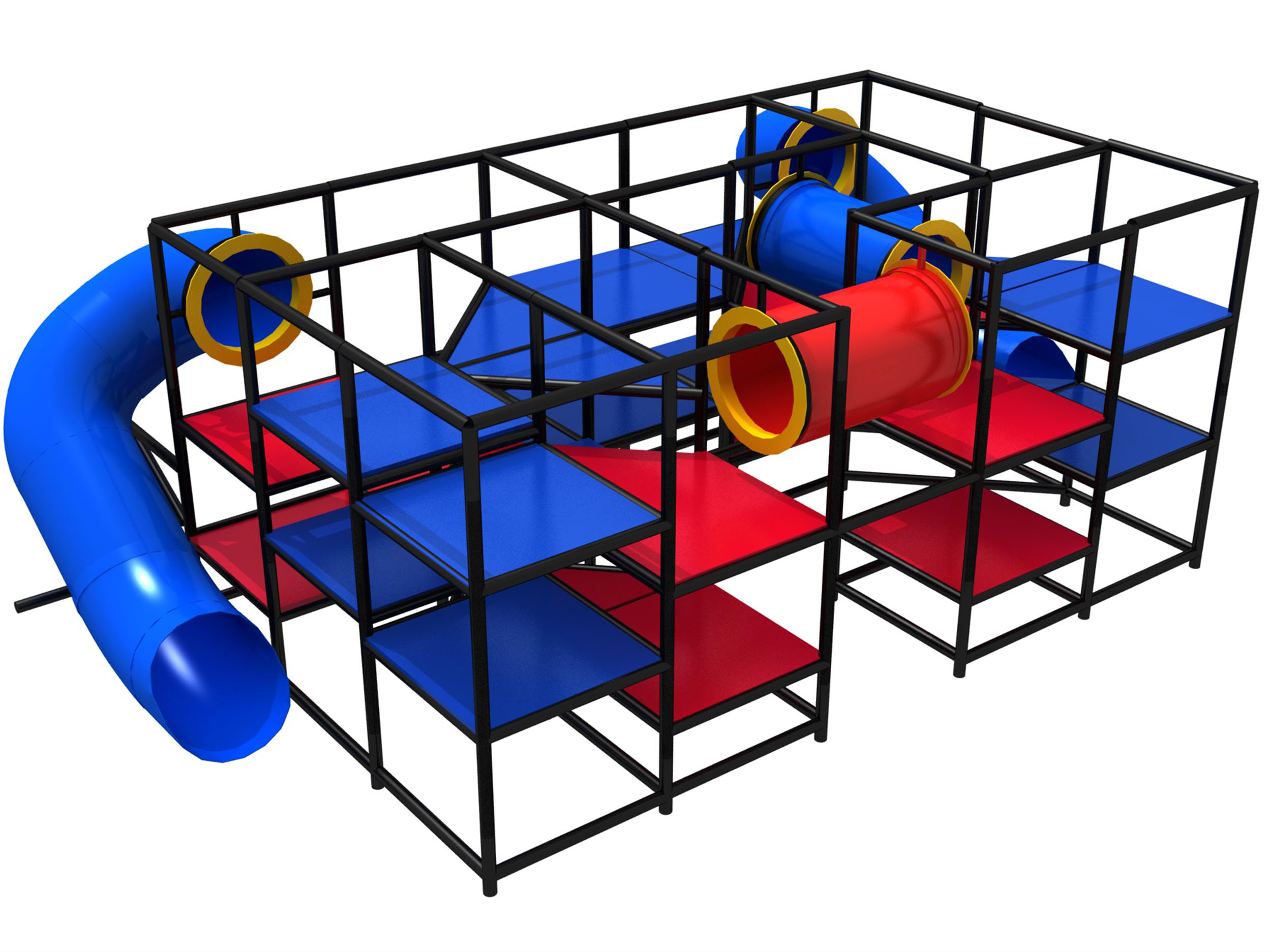 Indoor Playground GPS999 9 ft. H x 28 ft. W x 16 ft. Go Play Systems