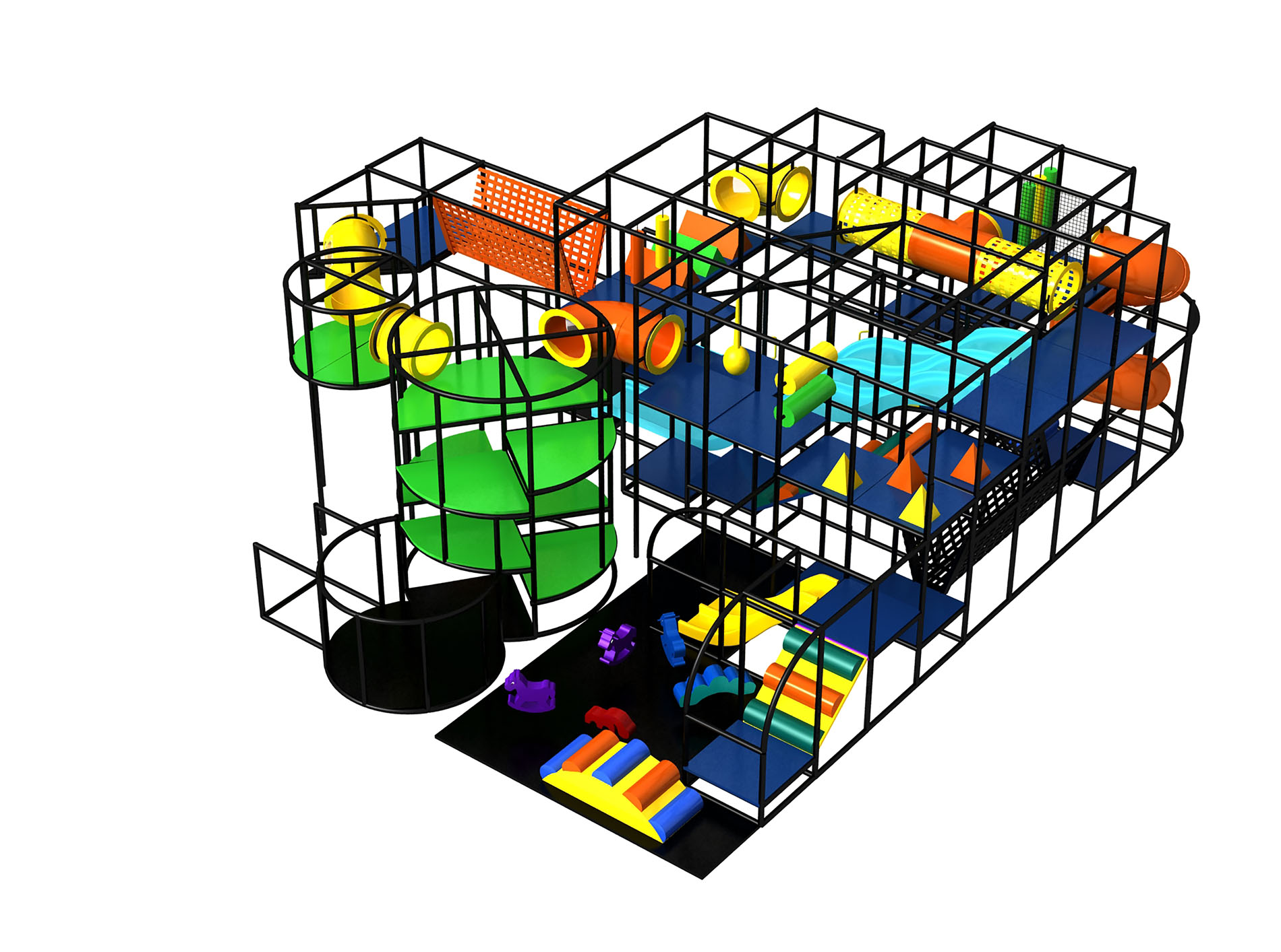 Buy Indoor Playground Equipment GPS484 (Indoor Playsystem Size) 15 ft. H x 36 ft. W x 44 ft