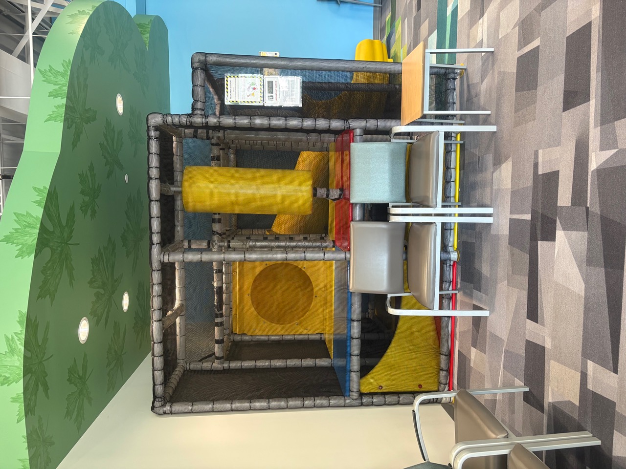 Before refurbish - poorly secured nets