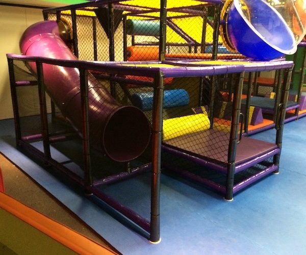 Go Play Systems Custom Design: indoor playground in sanctuary with nine foot ceilings