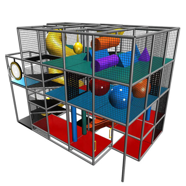 Buy Indoor Playground Equipment GPS489 -(Indoor Playsystem Size) 15 ft. H x 12 ft. W x 20 ft.