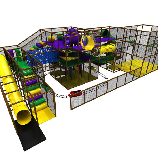 Buy Indoor Playground Equipment GPS12 -(Indoor Playsystem Size) 15 ft. H x 24 ft. W x 56 ft.