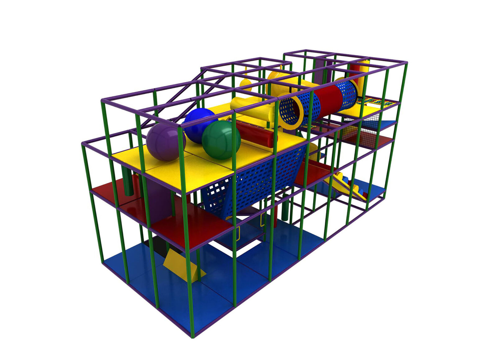 Buy Indoor Playground Equipment GPS363 (Indoor Playsystem Size) 17 ft. H x 44 ft. W x 36 ft