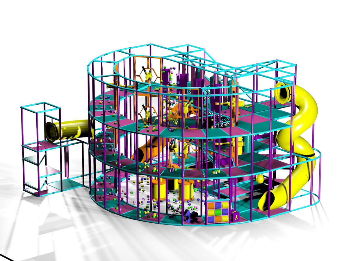 Buy Indoor Playground Equipment GPS509 (Indoor Playsystem Size) 22 ft. H x 132 ft. W x 44 ft