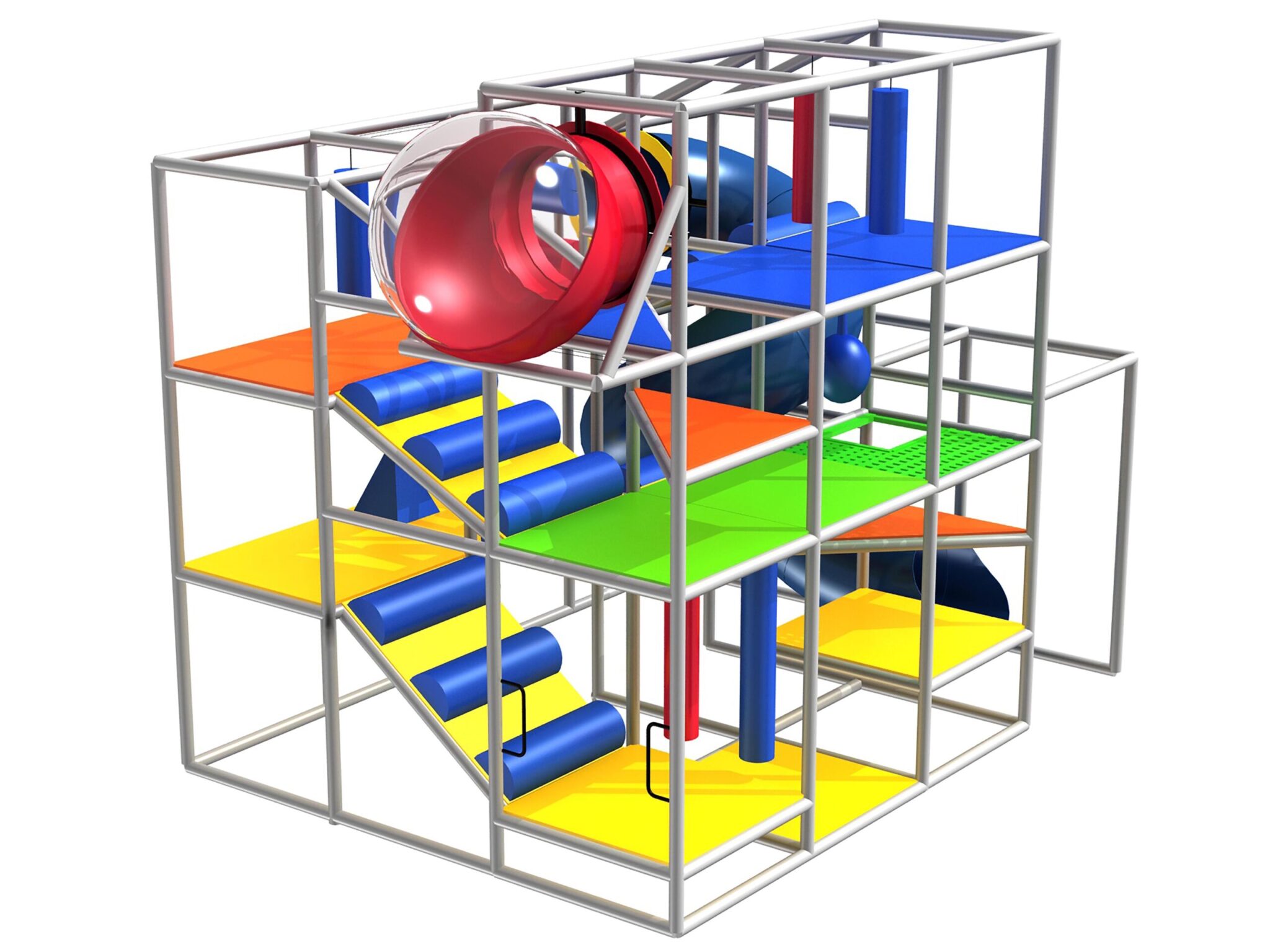 Indoor Playground GPS1054 14 ft. H x 16 ft. W x 12 ft. Go Play Systems