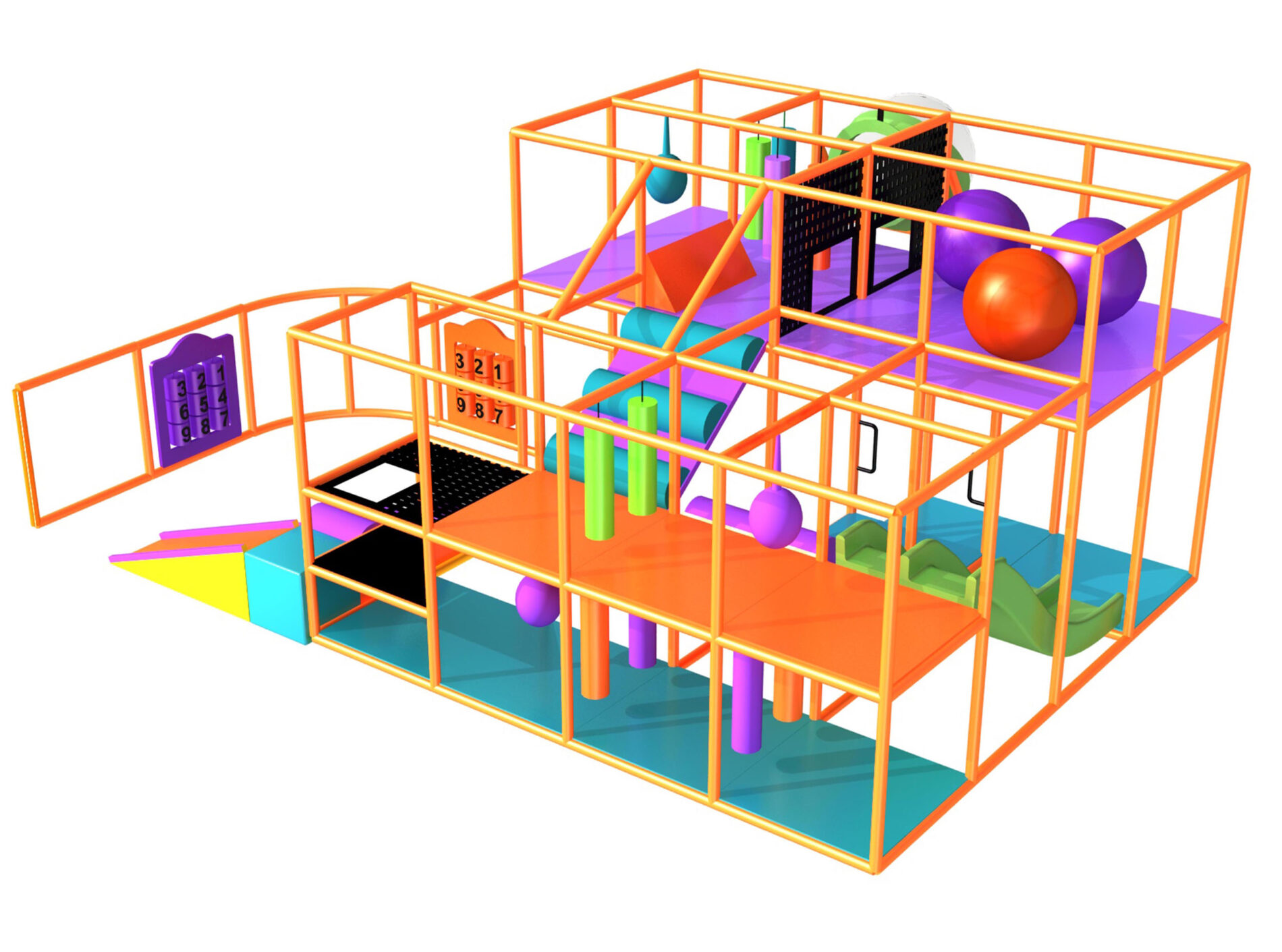 Indoor Playground GPS983 11 ft. H x 16 ft. W x 27 ft. Go Play Systems