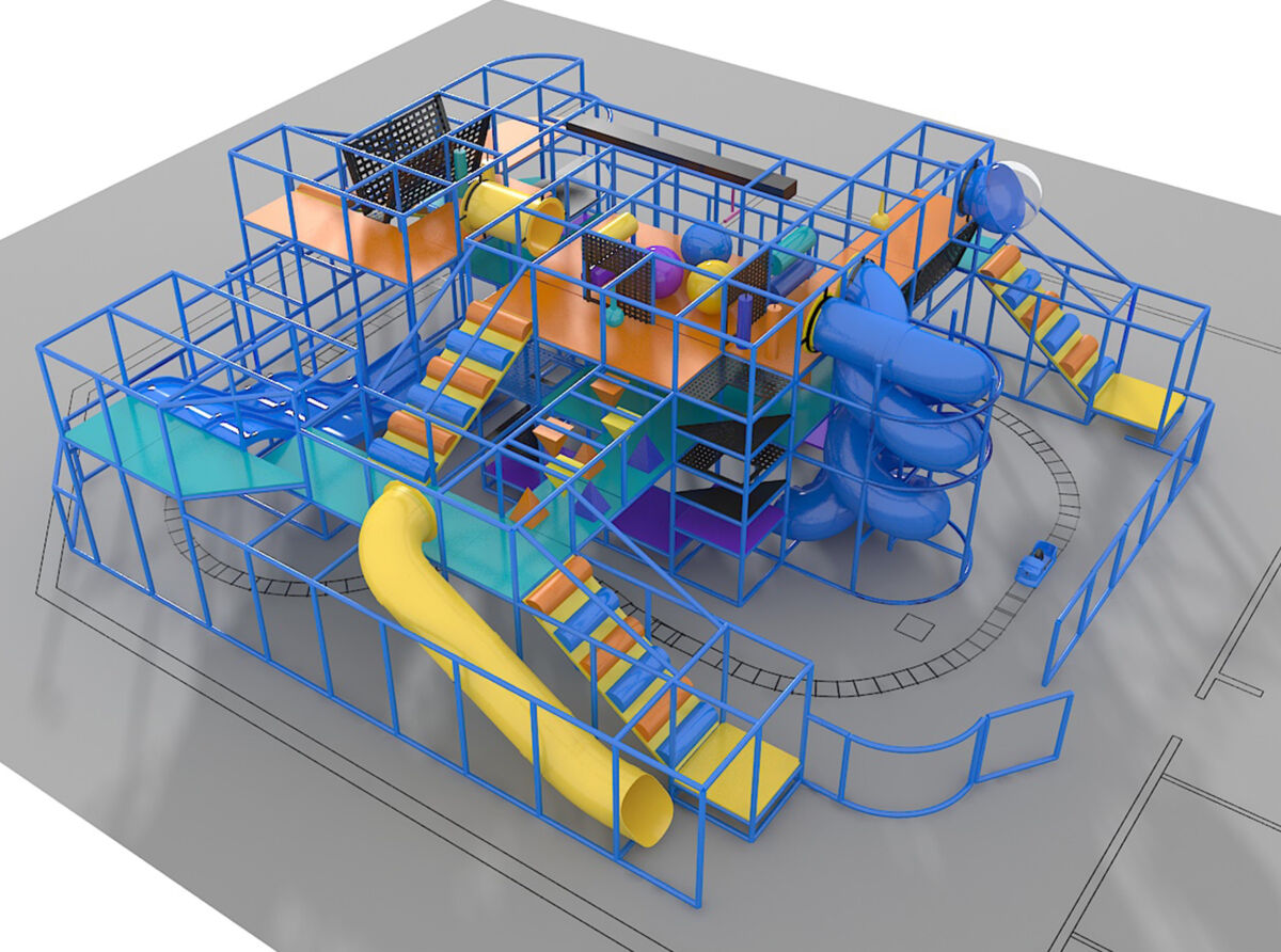 Indoor Playground GPS1185 15 ft. H x 44 ft. W x 48 ft. Go Play Systems
