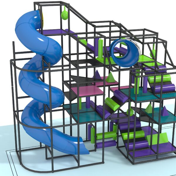 Indoor Playground GPS 1243 – 23ft. H x 10ft. W x 24ft. L