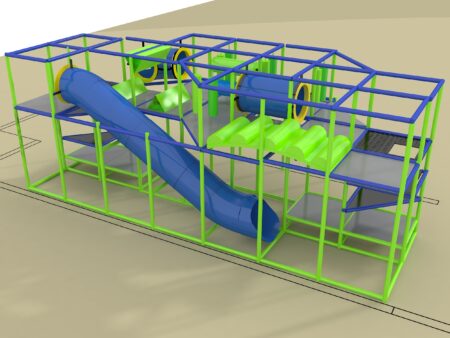 Indoor Playground GPS1236 - 11 ft. H x 13 ft. W x 28 ft.