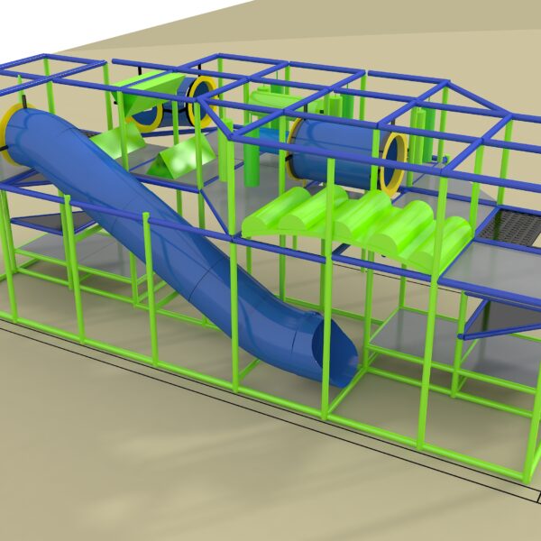 Indoor Playground GPS1236 – 11 ft. H x 13 ft. W x 28 ft.