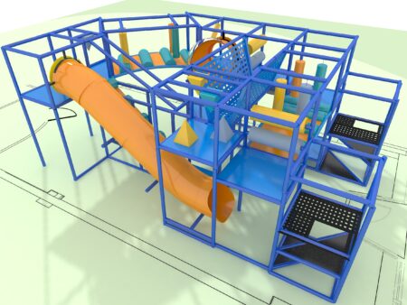 Indoor Playground GPS1202 - 11 ft. H x 16 ft. W x 25 ft.