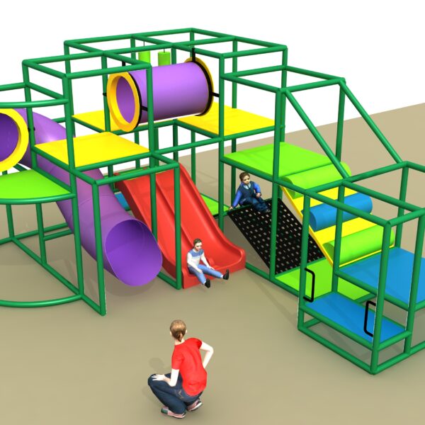 Indoor Playground GPS1382 – 10 ft. H x 16 ft. W x 20 ft.