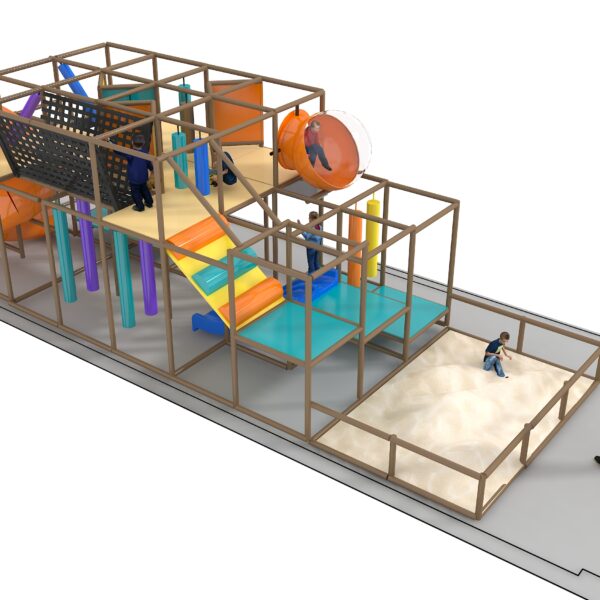 Indoor Playground GPS1209 – 11 ft. H x 12 ft. W x 36 ft.