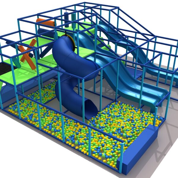 Indoor Playground GPS1347 – 11 ft. H x 24 ft. W x 25 ft.