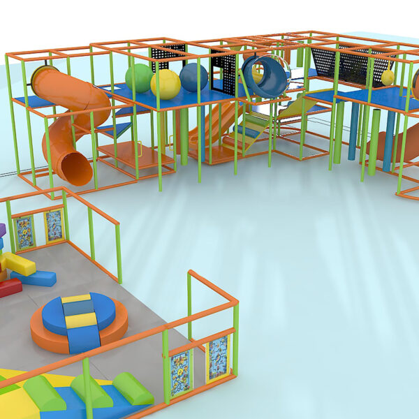 Indoor Playground GPS1319 – 11 ft. H x 28 ft. W x 32 ft.