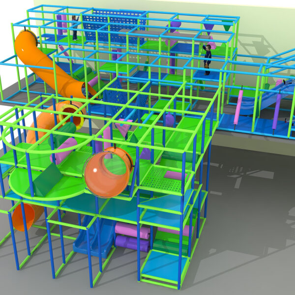 Indoor Playground GPS1311 – 15 ft. H x 40 ft. W x 32 ft.