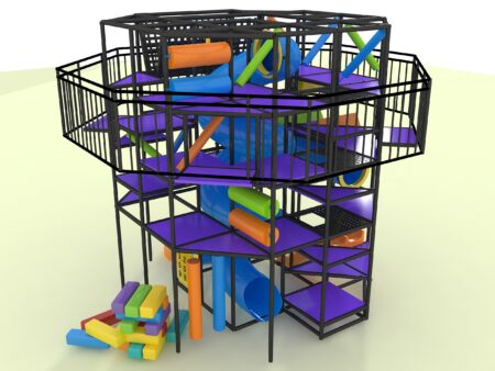 Indoor Playground GPS1213 Tower - 19 ft. H x 16 ft. W x 16 ft.