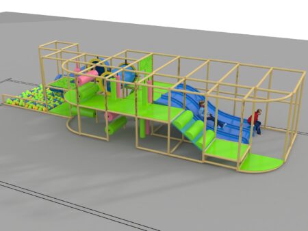 Indoor Playground GPS1267 - 8 ft. H x 40 ft. W x 12 ft.