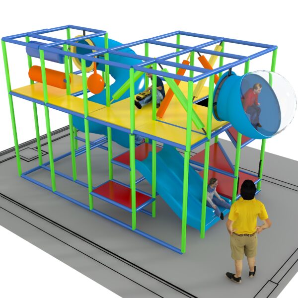 Indoor Playground GPS1355 – 11 ft. H x 10 ft. W x 16 ft.