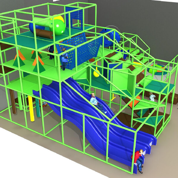 Indoor Playground GPS1344 – 19 ft. H x 28 ft. W x 16 ft.