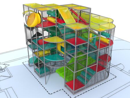 Indoor Playground GPS1276 - 21 ft. H x 24 ft. W x 24 ft.