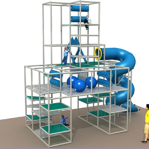 Indoor Playground GPS1279 – 24 ft. H x 24 ft. W x 12 ft.
