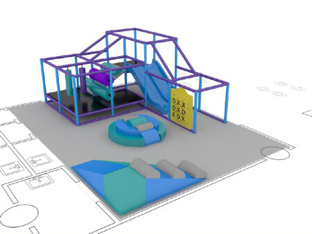 Indoor Playground GPS1358 Toddler Area - 7 ft. H x 16 ft. W x 12 ft.