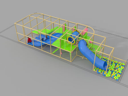 Indoor Playground GPS1267 - 8 ft. H x 12 ft. W x 40 ft.