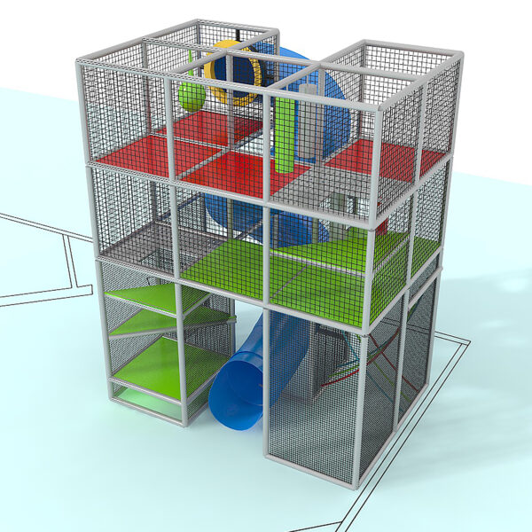 Indoor Playground GPS1057 – 15 ft. H x 12 ft. W x 12 ft.